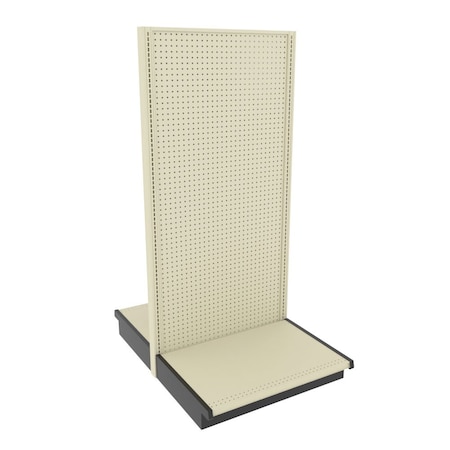 Lozier Gondola Island Display Starter, Platinum Off-White, 36W x 78H x 25D P315V-ST